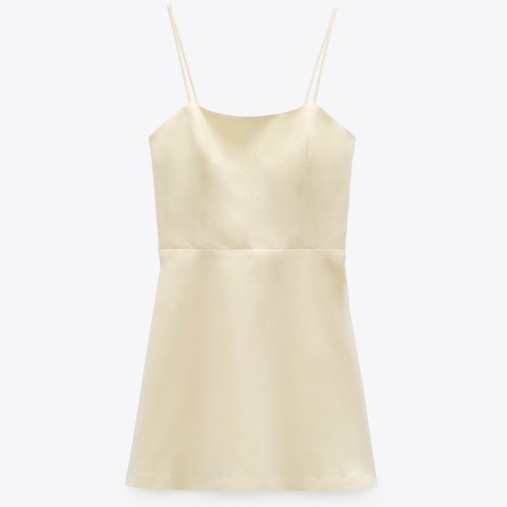 Elegant Cream Spaghetti Strap mono